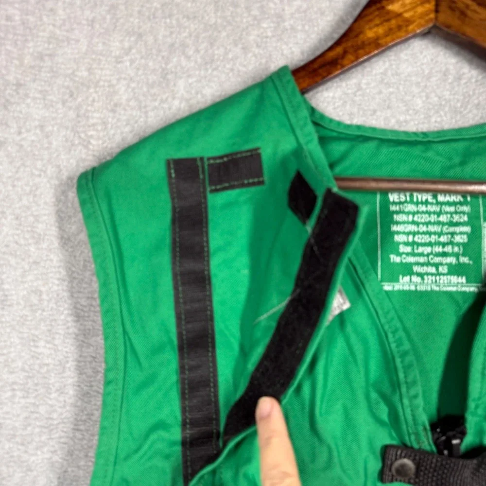 Stearns Life Preserver Vest Mark 1 Green Adult Large Tactical Utility Made USA